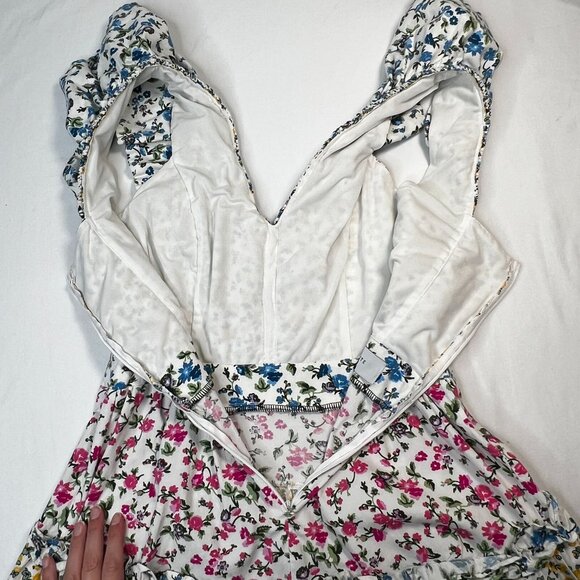 AMARANTE do Brazil Mixed Floral Tiered Maxi Dress Colorful Resort Luxury 6 - Picture 13 of 13